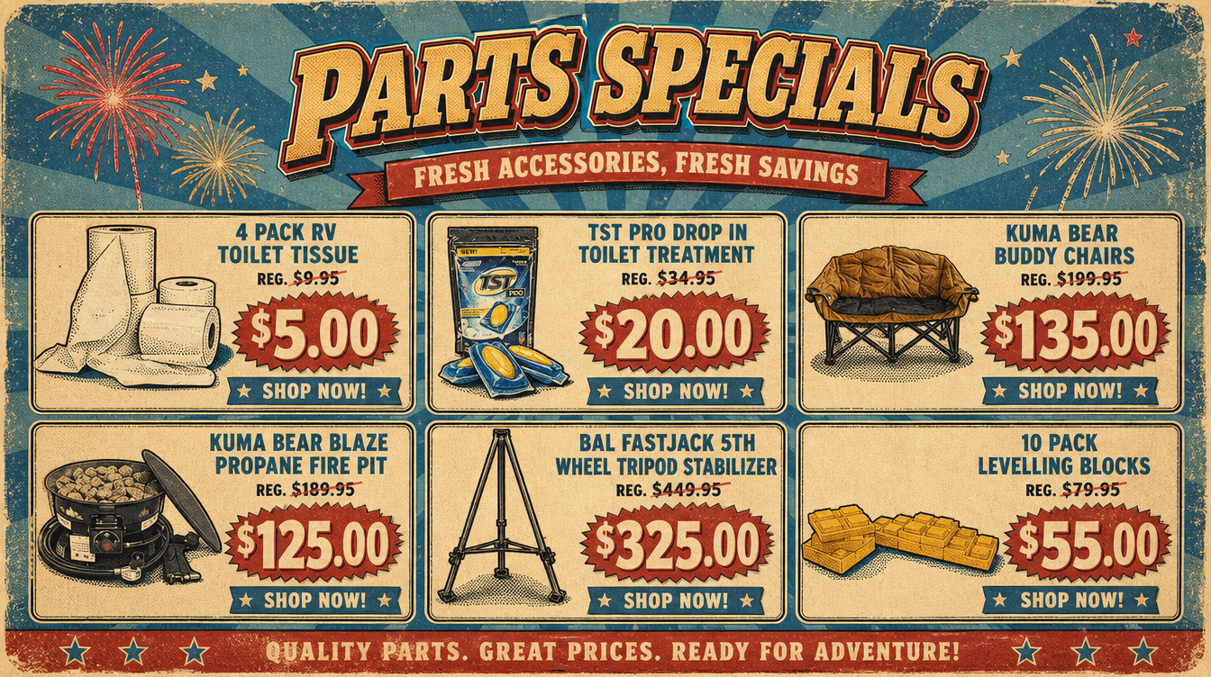 Parts Specials — fresh accessories, fresh savings